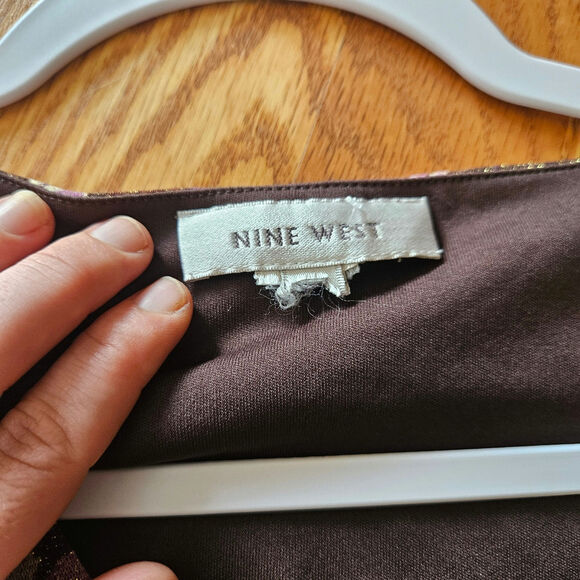 Y2k Ninewest V Neck Floral Top Blouse - Picture 7 of 7